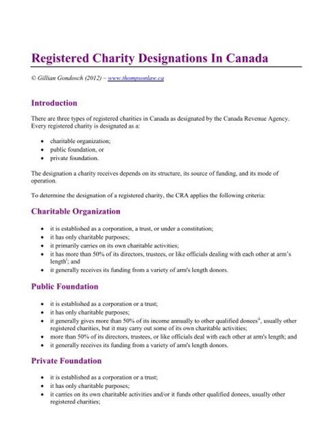 how to set up a charitable foundation in canada|Types of registered charities (designations) .